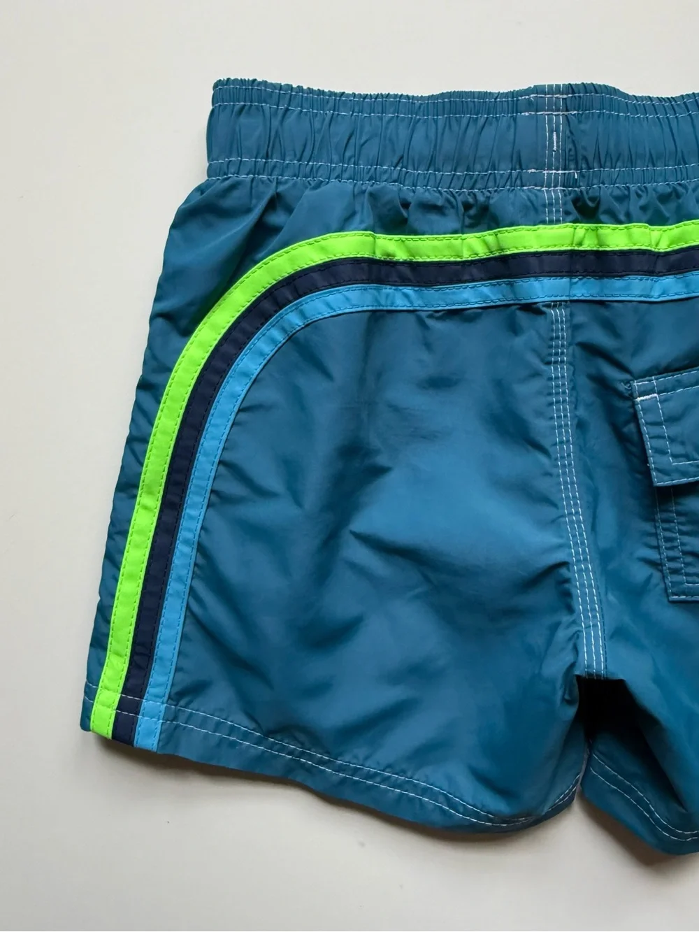 Sundek Boys Blue Swim Shorts - Short Elastic Waist Iconic Taffeta - Size 8